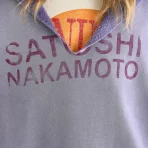Washed Purple Satoshi Nakamoto Destructo Hoodie Logo