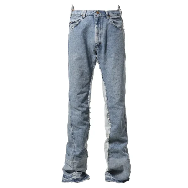 Washed Repair Blue Satoshi Nakamoto Reconstructed Denim Pant