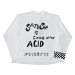 White Satoshi Nakamoto Acid Longsleeve Shirt