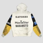 White Satoshi Nakamoto Movie Star Hoodie Back View