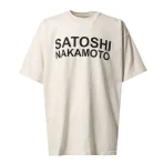 White Satoshi Nakamoto Satoshi Logo Short Sleeve Tee