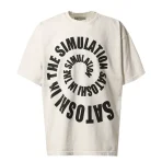 White Satoshi Nakamoto Simulation Short Sleeve Tee