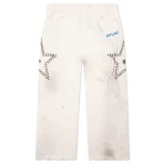 White Satoshi Nakamoto Star Studded Sweatpant