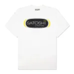 White Satoshi Nakamoto Stream Short Sleeve Tee