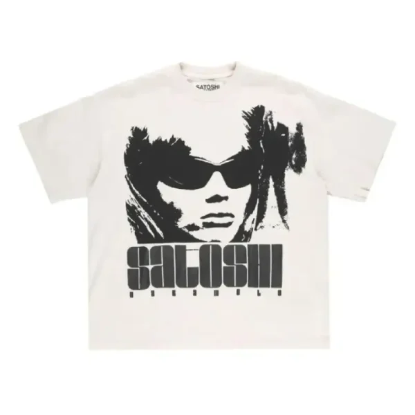 White Satoshi Nakamoto Sunglass Girl Tee