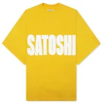 Yellow Satoshi Nakamoto Impact Logo Short Sleeve Tee