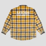 Yellow Satoshi Nakamoto Shattered Glass Flannel Back View