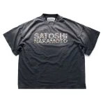 Black Sicko x Satoshi Nakamoto Studded Logo Tee