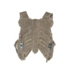 Beige Satoshi Nakamoto Skeleton Vest Back