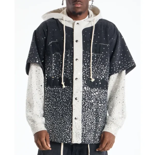 Black/Grey Satoshi Nakamoto Shattered Glass Knapp Ranch Hoodie