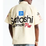 Cream Satoshi Nakamoto Mechanic Half Zip Shirt Back