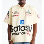 Cream Satoshi Nakamoto Mechanic Half Zip Shirt