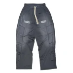 Faded Black Satoshi Nakamoto Mesh Moto Lounge Pants