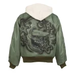 Green Satoshi Nakamoto Abandoned Theme Park Bomber Jacket Back