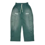 Green Satoshi Nakamoto Mesh Moto Lounge Pants