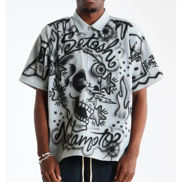 Grey/Black Satoshi Nakamoto Abandoned Theme Park Half Zip