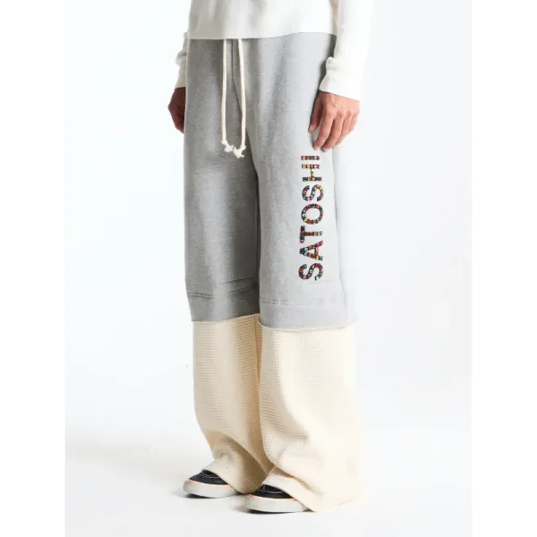 Heather Grey Satoshi Nakamoto Double Layer Studded Sweatpant