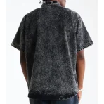 Washed Black Satoshi Nakamoto Moto Full Zip Shirt Back