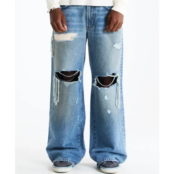 Washed Blue Satoshi Nakamoto Blessed To Be Stressed Jean