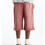 Washed Red Satoshi Nakamoto Drifter Sweatshort Back
