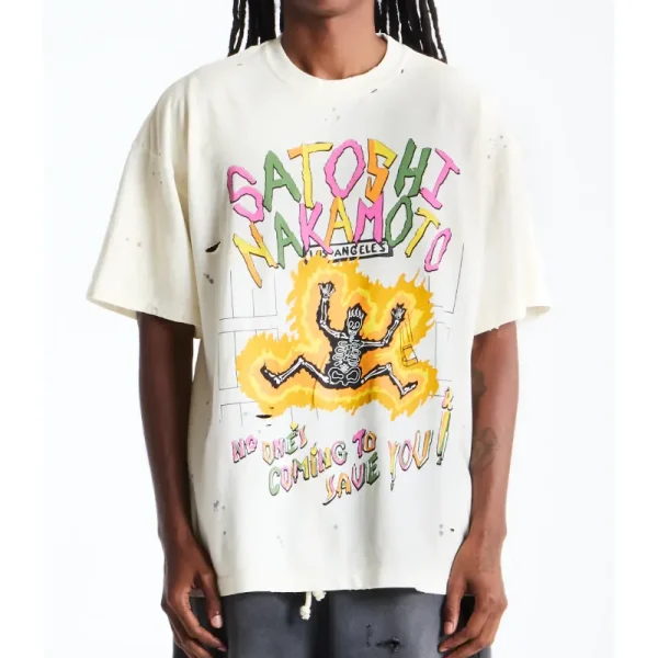 White Satoshi Nakamoto No Savior Tee