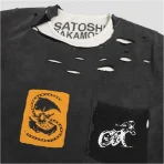 Black Satoshi Nakamoto Anarchy Thermal Tee Close View