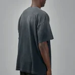 Black Satoshi Nakamoto Shadow Logo Tee Back Side