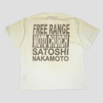 Cream Satoshi Nakamoto Moto Church Tee Back Side