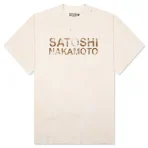Dirty White Satoshi Nakamoto Logo Dirt Tee
