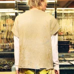 Heather Grey Satoshi Nakamoto Luke Thermal Tee Back Side