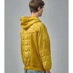 Mustard Satoshi Nakamoto Moto Panels Hoodie Back