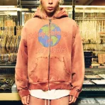 Red Satoshi Nakamoto 1969 Rock Zip Up Hoodie