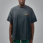 Washed Black Satoshi Nakamoto Chain Stitch Tee