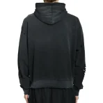 Washed Black Satoshi Nakamoto Elliott Zip Up Hoodie Back Side