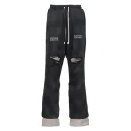 Washed Black Satoshi Nakamoto Holy Ghost Layered Sweatpant