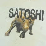 White Satoshi Nakamoto Wall Street Tee Close