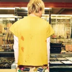 Yellow Satoshi Nakamoto Luke Thermal Tee Back Side